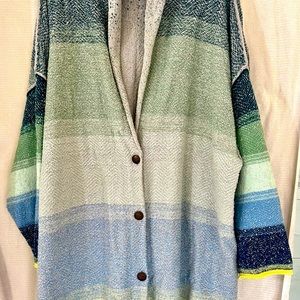 Gorgeous Free People Sweater-multi colors, size Large